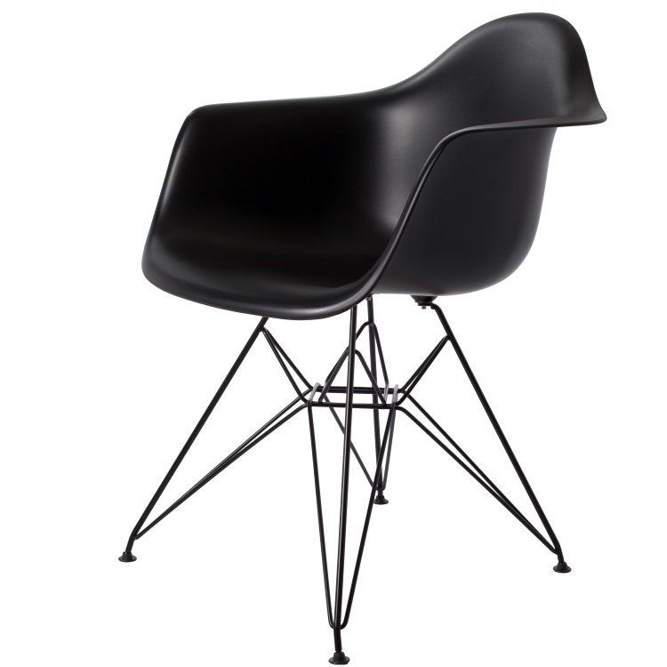 Dining chair DAR Black base PP black - dining chair by Charles Eames in Valletta