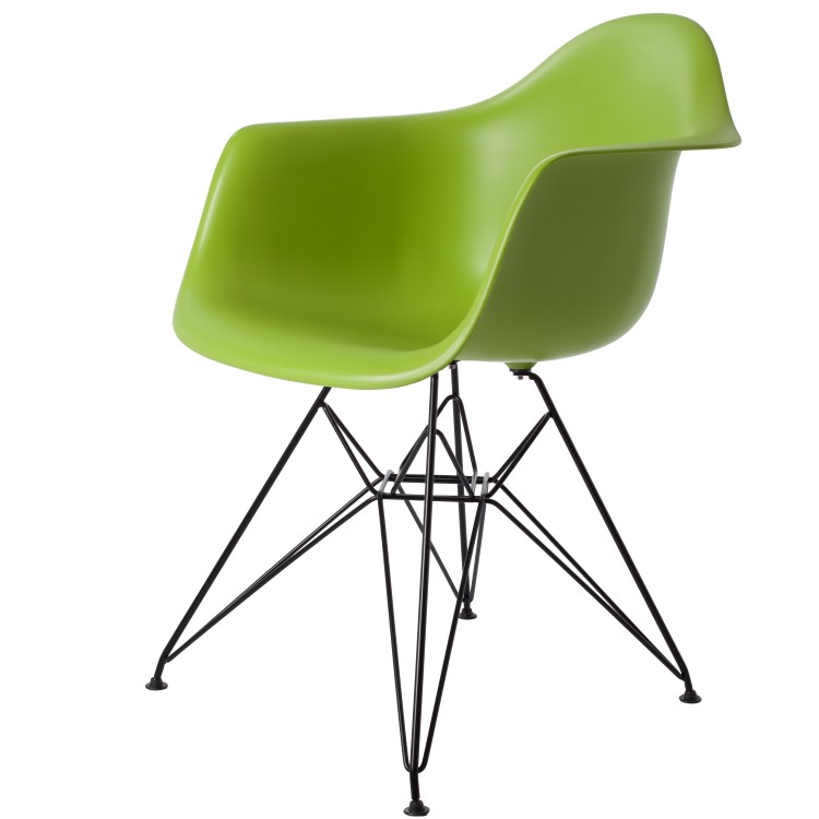 Dining chair DAR Black base PP green - dining chair by Charles Eames in Rīga