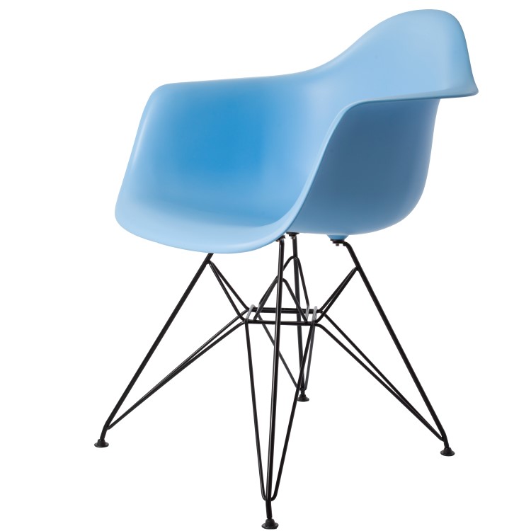 Dining chair DAR Black base PP lightblue - dining chair by Charles Eames in Budapest