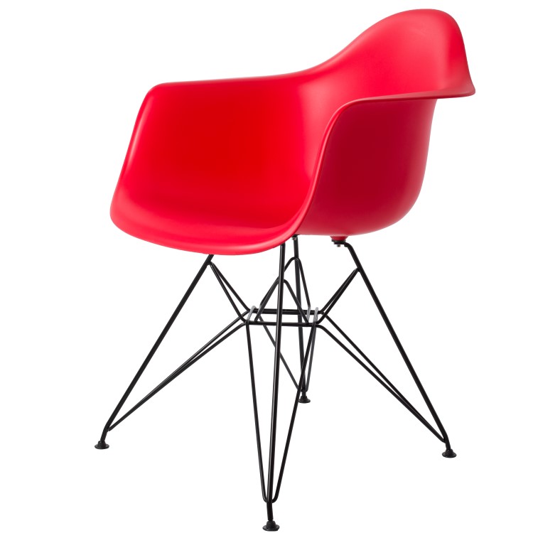 Dining chair DAR Black base PP red - dining chair by Charles Eames in Rīga