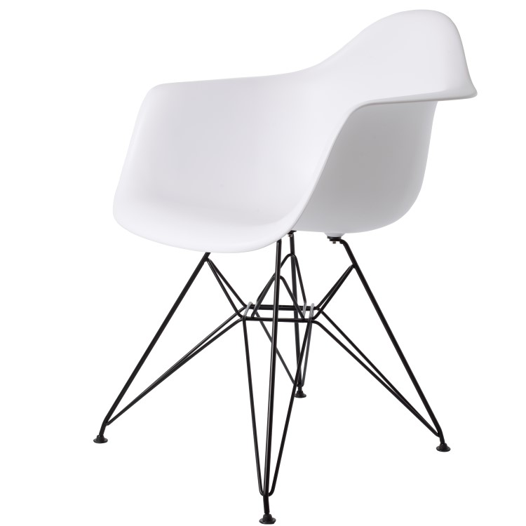 Dining chair DAR Black base PP white - dining chair by Charles Eames in Sofia