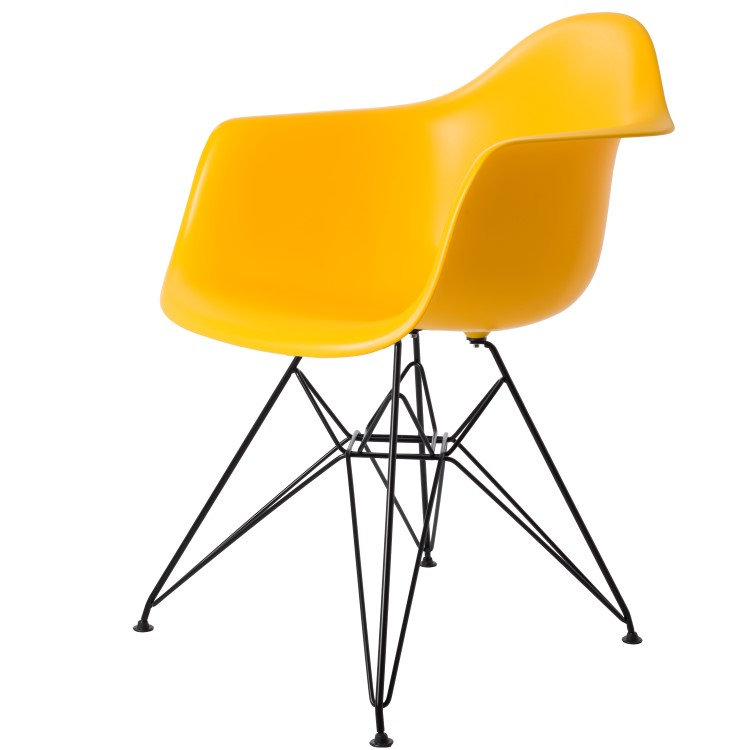 Dining chair DAR Black base PP yellow - dining chair by Charles Eames in Sarajevo