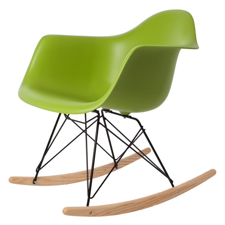 Rocking chair RAR Black base PP green - rocking chair by Charles Eames in Sofia