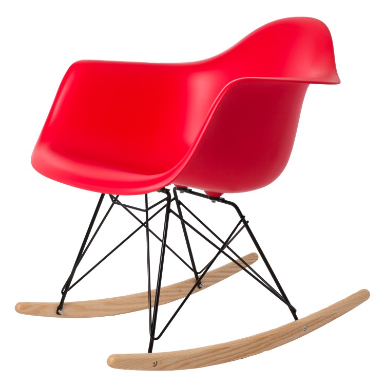 Rocking chair RAR Black base PP red - rocking chair by Charles Eames in Sofia