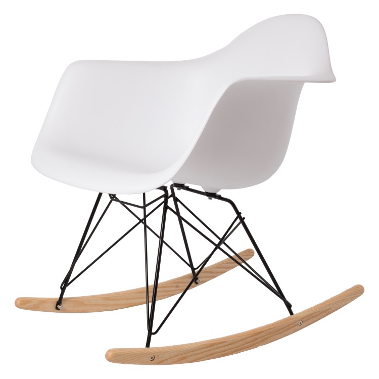 Rocking chair RAR Black base PP white - rocking chair by Charles Eames in Helsinki