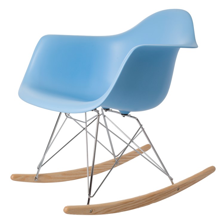Rocking chair RAR Chrome frame PP lightblue - rocking chair by Charles Eames in Cardiff