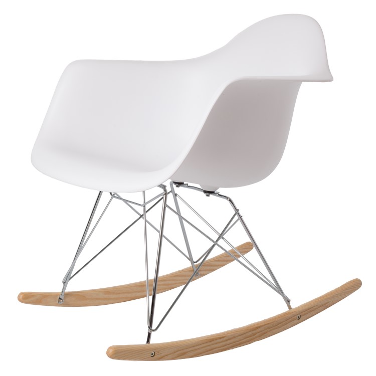 Rocking chair RAR Chrome frame PP white - rocking chair by Charles Eames in Cardiff