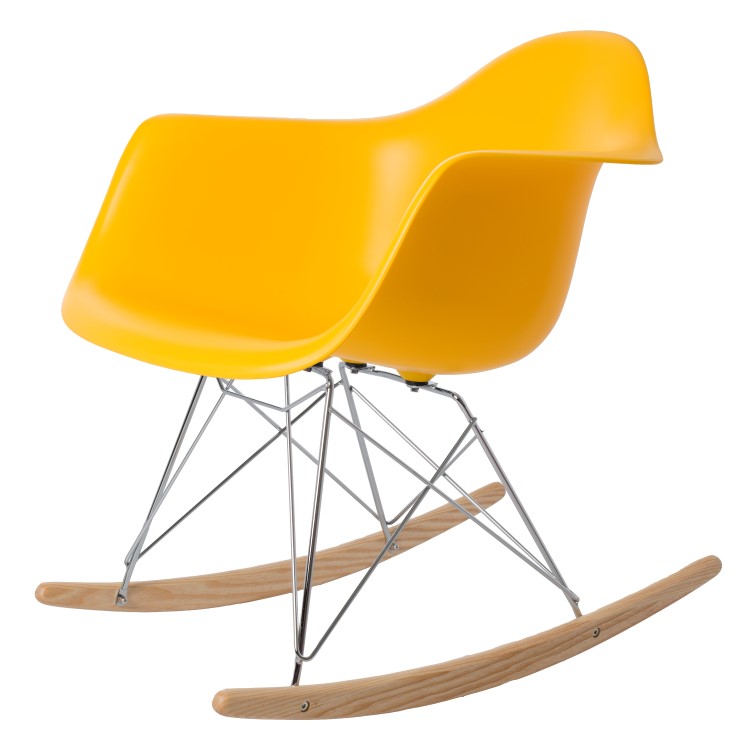 Rocking chair RAR Chrome frame PP yellow - rocking chair by Charles Eames in Zagreb