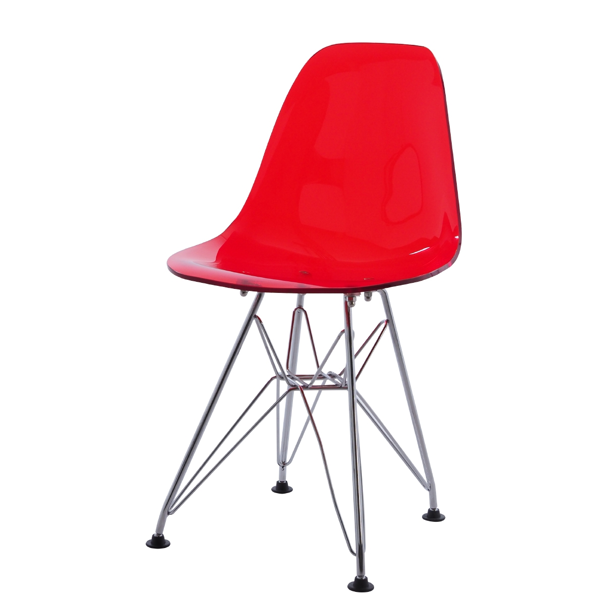 Children's chair DSR Junior transparent red - children's chair by Charles Eames in Budapest