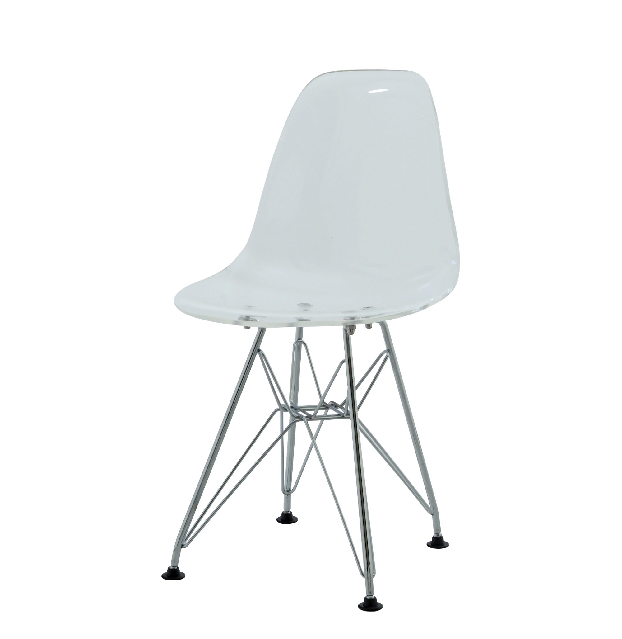 Children's chair DSR Junior transparent white - children's chair by Charles Eames in Budapest