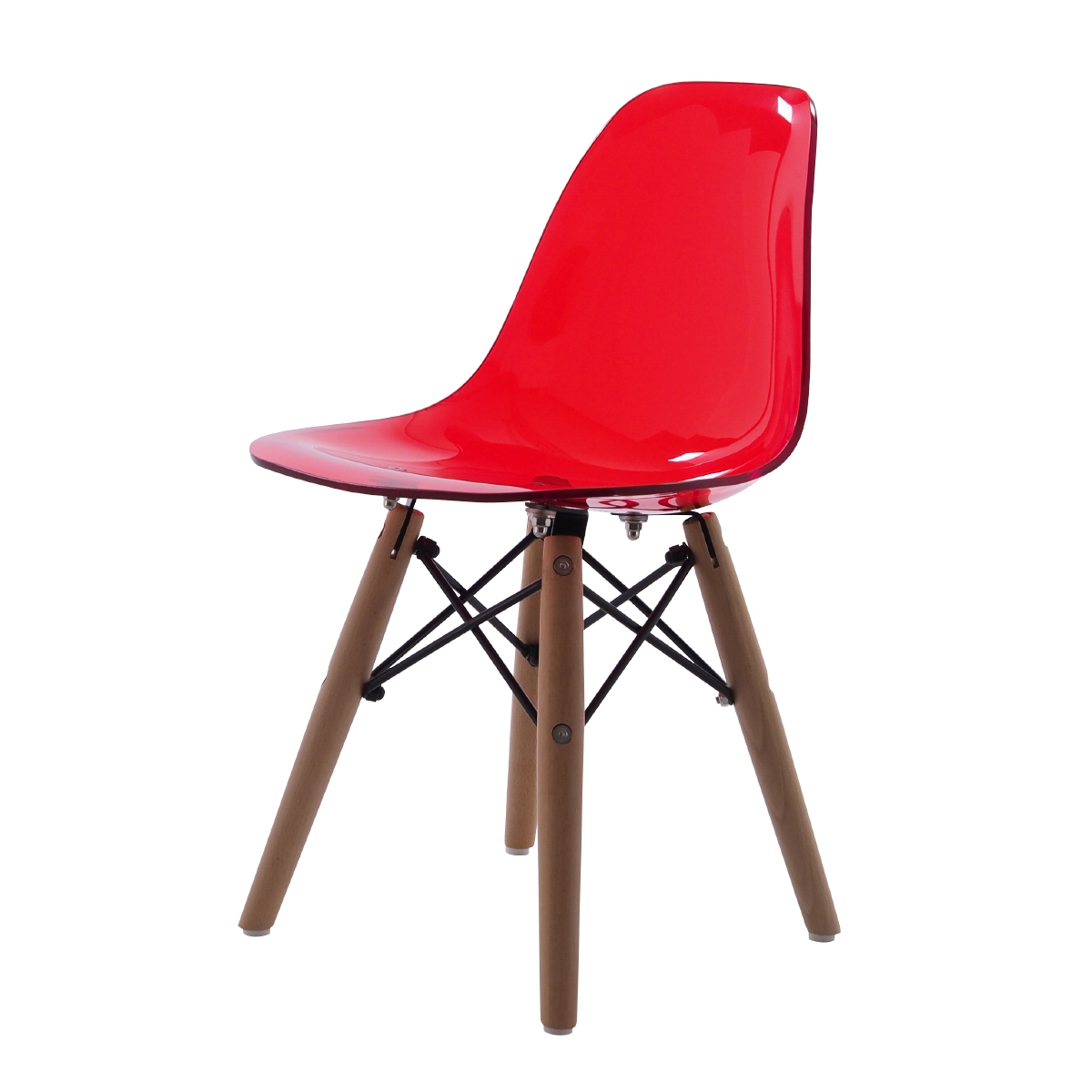 Children's chair DSW Junior transparent red - children's chair by Charles Eames in Helsinki