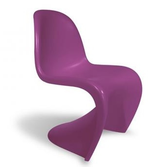 Eetkamerstoel Panton stoel glanzend paars - eetkamerstoel door Verner Panton in Amsterdam