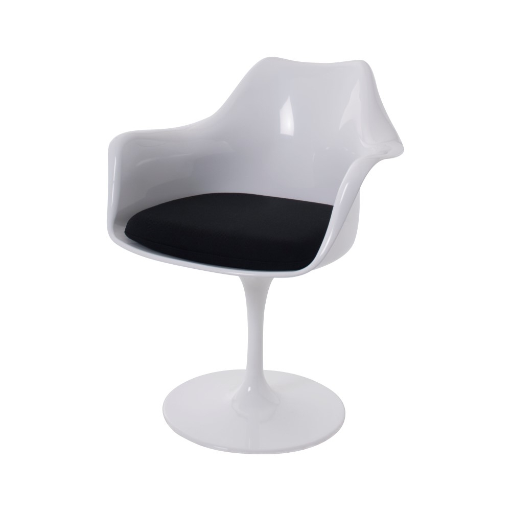 Dining chair Tulip chair with Arms white - dining chair by Eero Saarinen in Budapest