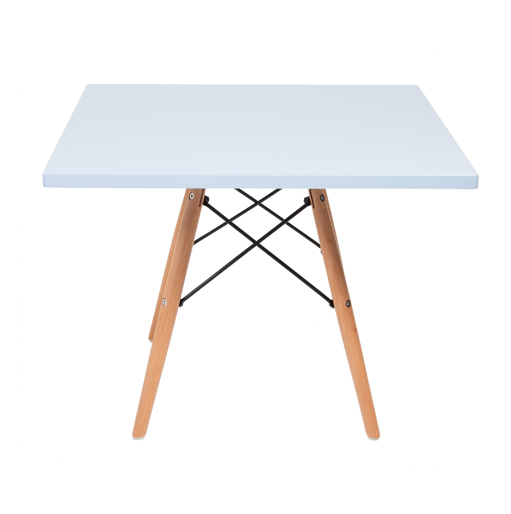 Kindertafel CTW junior vierkant met actuele Dominidesign prijs op Eames Stoelen