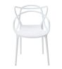 Snake chair white - front view