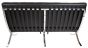 Rohe Barcelona Pavillion 2-Sitzer Sofa Leder schwarz - Rückenlehne