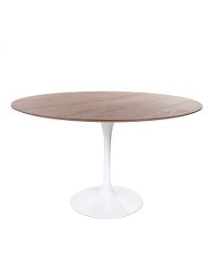 Eero Saarinen Tulip Table | Esstisch 120cm Platte Nussbaum Basis weiß