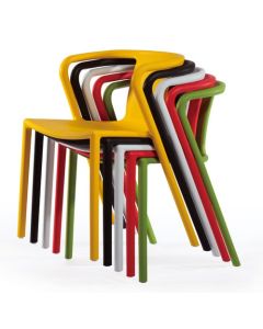 Air armchair stackable yellow,black,grey,red,green stacked