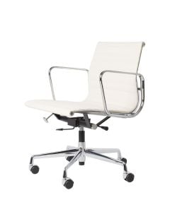 Eames EA117 | sedia da ufficio pelle bianca