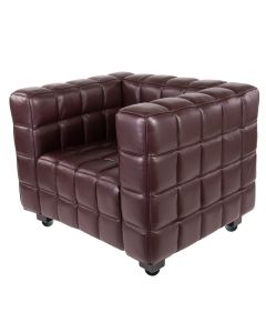 Josef Hoffman Cube Chair | lounge stol brun