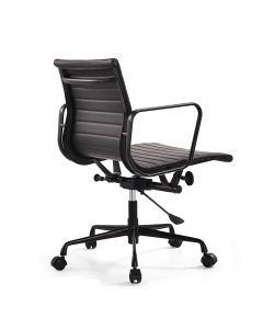 Eames EA117 | chaise de bureau Cuir cadre noir noir