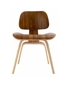 Sedia da pranzo Eames DCW noce - anteriore