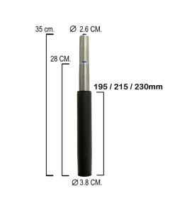 Eames Gaslift high | Gasfeder schwarz