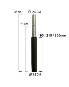 Eames Ascenseur à gaz haut | Ascenseur de gaz noir