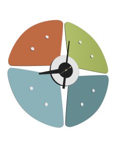 Nelson replica Petal cloche | horloge murale multicolore