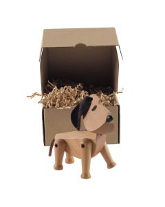 Dominidesign Wikinger Pessimist puppy Holz | Hölzerne Puppe natürlich