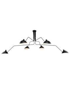 Serge Mouille Contemporary | luce pendente 6-braccio Nero