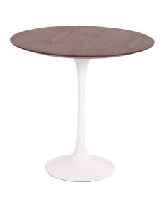 Eero Saarinen Tulip Side table | table dappoint 50cm Dessus noyer Base blanc