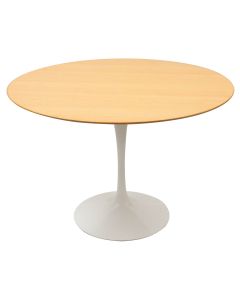 Eero Saarinen Table tulipe | table à manger 120cm Plateau chêne Base blanc