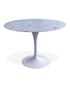 Eero Saarinen Tulip Table | Esstisch 100cm Top Marmor weiß Basis weiß