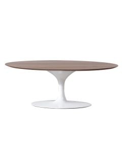 Eero Saarinen Tulip Table | Kaffee Tisch Oval Platte Nussbaum Basis weiß