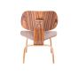 Fauteuil lounge Eames LCW en palissandre - vue arrière
