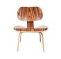 Fauteuil lounge Eames LCW en palissandre - vue de face