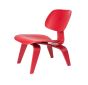 Fauteuil lounge Eames LCW rouge