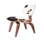 Eames lounge chair LCW ponyskin black-white