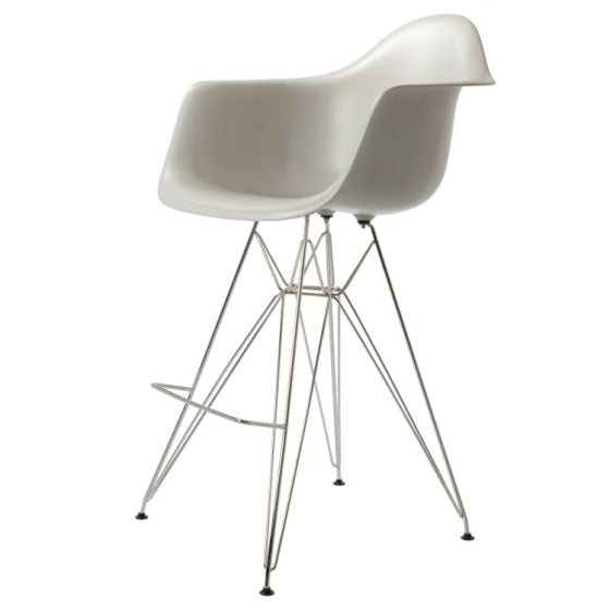 Stołek Eames DAR PP jasnoszary