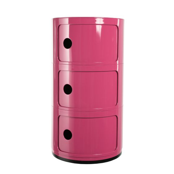 Componibili 3 door dark pink