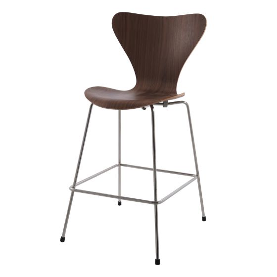 Arne Jacobsen Serie 7 Butterfly barstol 66cm valnød
