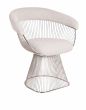 Platner Wire Armchair small chrome cashmere cream