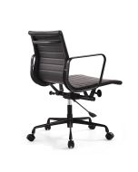 Eames EA117 | escritório Couro armação preta preto