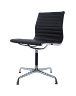 Eames EA105 | krzesło konferencyjne Skórzana na suwakach bez podłokietnika