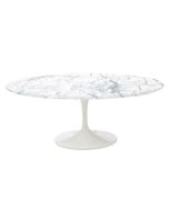 Eero Saarinen Tulpanbord | spisebord Oval Topp Marmor hvit Base hvit