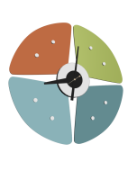 Nelson replica Petal cloche | horloge murale multicolore