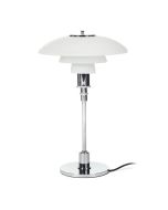 Poul Henningsen DPH 3/2 | luz de mesa pequeño Chrome, blanco cristal