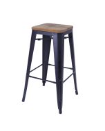 TOLIX teak seat 77cm matt black
