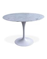 Eero Saarinen Tulpanbord | matbord 100cm Topp Marmor vit Bas vit